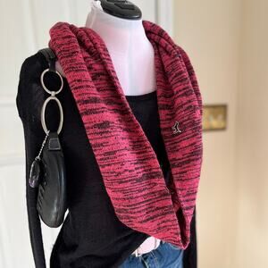 Victoria's Secret Pink | Pink + Black Stripe Infinity Scarf | 2010s